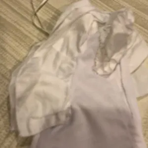 H&M White V Neck Ruffle Tank Top thumbnail 3