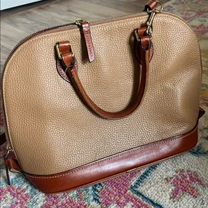 Dooney & Bourke Tan Pebbled Leather Satchel thumbnail 3