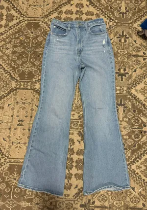 Levi's light wash 70s High Flare Jeans thumbnail 1