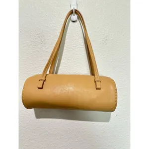 by Anthropologie Tan cylindrical/barrel design Handbag Tan / Warm Camel thumbnail 7