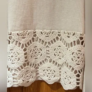ZARA Beige Ecru Crocheted‎ Long Sleeve Sweater Sweatshirt Top Shirt Size Small thumbnail 9