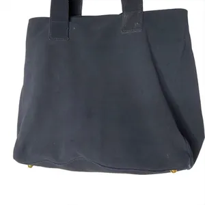 LOLA New York Black Suede Leather Large Tote Bag Purse thumbnail 2