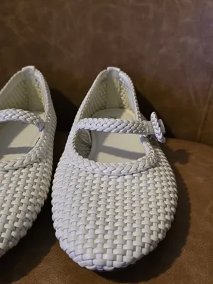 Zara White Woven Mary Jane Flats for women thumbnail 3