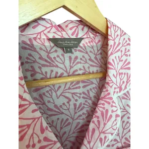 Lime Tree Design England Pink Cotton Pajama Set Small Travel Bag Pockets thumbnail 4