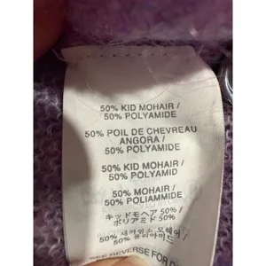 J. Crew Fuzzy kid Mohair Blend‎ Cardigan Lavender Pink Multi Color XXS thumbnail 7