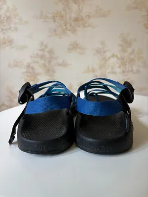 Chacos Z2 Blue and Black Multi-Strap Vibram Sandals Outdoor Gorpcore Size 8 US thumbnail 4