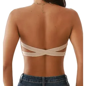 Cupshe Front Hook Strapless Bra Beige Small thumbnail 6