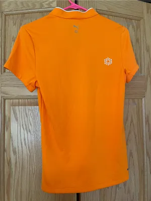Puma Neon Orange Short Sleeve Zip-Up thumbnail 5