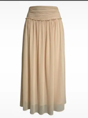 Fashion Collective Light Peach Maxi Skirt - Flowing Women's Skirt NWT thumbnail 2