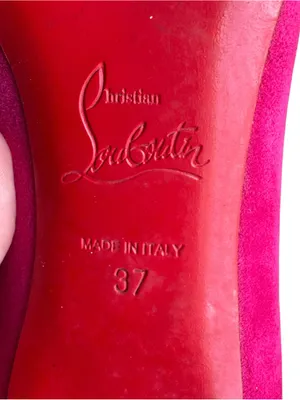 Christian Louboutin - Pink Suede Studded Pointed Toe Kitten Heel Pumps Sz 37 thumbnail 13