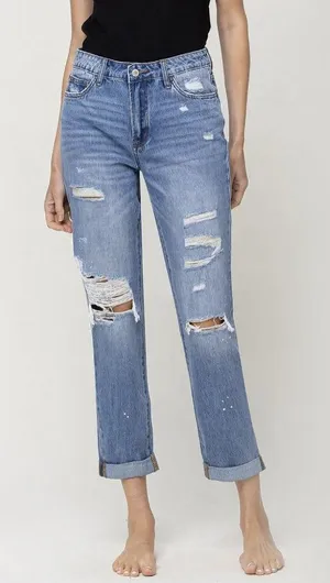 *NEW* Vervet Summer Dance Boyfriend Jeans thumbnail 1
