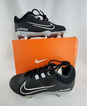 New Nike Hyper diamond‎ 4 Elite React Metal Softball Cleats Black Womens Size 8 thumbnail 1