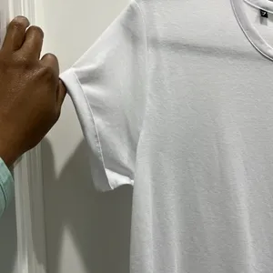 Gymshark White Essential Asymmetrical Side-tie tee Sz S thumbnail 3