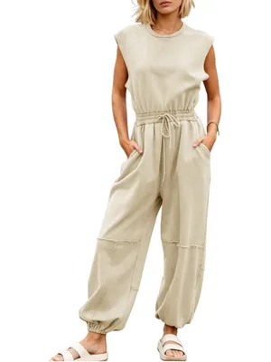 Sleeveless Balloon Leg Jumpsuit Size Xl Pale Green thumbnail 3