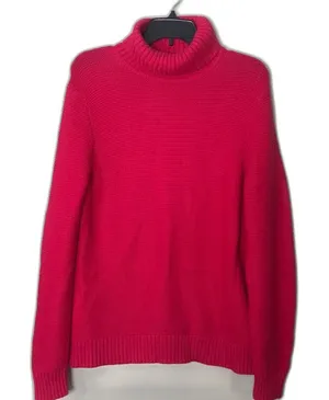 J. Crew Classic mock Turtleneck Sweater Size Medium Cotton merino wool blend thumbnail 1