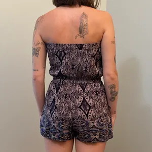 Strapless Patterned Romper thumbnail 2
