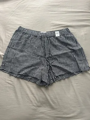 NEW Abercrombie Gingham Black & White Shorts thumbnail 2