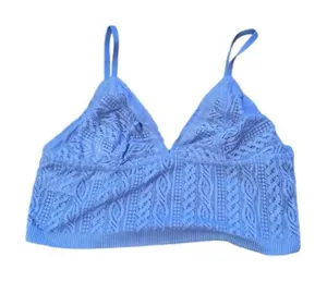 Aerie Blue Wireless Unlined Pullover Bralette Sz‎ M NEW thumbnail 1