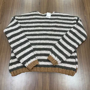 Free People Portland Striped Pullover Sweater NWT Size Small Neutral thumbnail 3