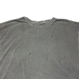 FP Movement‎ Distressed Cropped Tee Women's Small Gray 100% Cotton Oversized EUC thumbnail 3