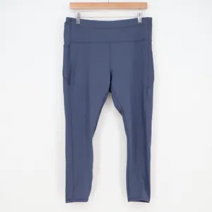 RBX Live Life Active Womens XL Blue High Waisted Pocket Cropped Leggings thumbnail 2