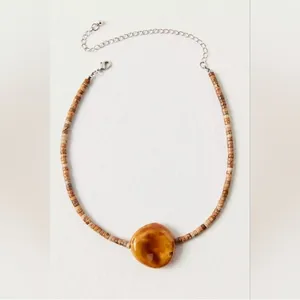 NWT Free People The Florist Choker Tan Caramel Brown thumbnail 2