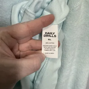 Daily Drills Oversized Crew Neck Terry Cloth Cozy Sweatshirt Surf Green Size M/L thumbnail 4