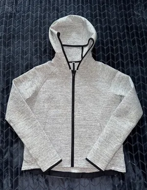Lululemon Women's Stratum Hoodie Heathered Space Dyed Grey Full Zip Sz 6 thumbnail 1