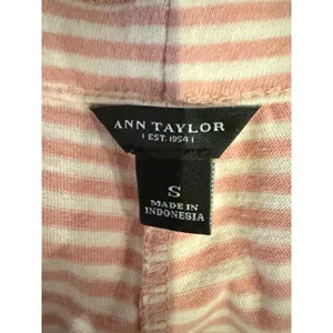 Ann Taylor Pajama Pants Women Small Pink Ivory Striped‎ Preppy Lounge Sleepwear thumbnail 7