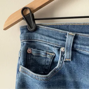 7 For All Mankind High Waist Slim Kick Jeans Dark Blue Wash Flare Jean denim EUC thumbnail 9