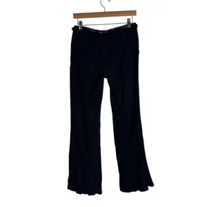 Pink Victoria's Secret Y2K Peace Heart Waffle Knit Lounge Pants Black Small thumbnail 6