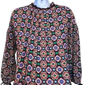 ALICE & OLIVIA Arnette Dress S Palace Tiles Drop Waist Tiered cottagecore thumbnail 9