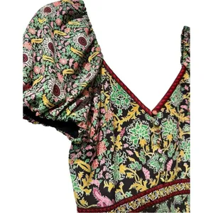 Alice + Olivia Dana Puff Sleeve‎ Fit & Flare Floral Mini Dress Size 4 thumbnail 4