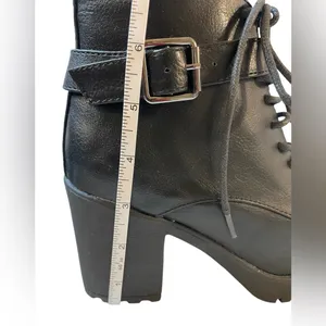 MADDEN GIRL Alexandra Black High Heeled Lace Up Combat Moto Boot NIB - Size 6 thumbnail 8