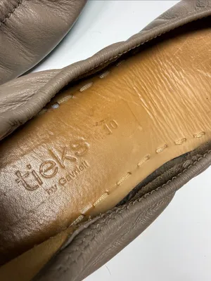 TIEKS Classic Leather Ballet Flats in Taupe S-596 Sz 10 thumbnail 6