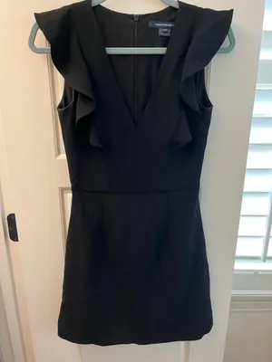 French Connection Whisper Ruffle Cap Sleeve A-Line Minidress thumbnail 3