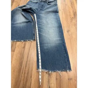 Cotton On Super Baggy Jeans‎ Women's 28 Blue Wide Leg High Rise Raw Hem Denim thumbnail 8