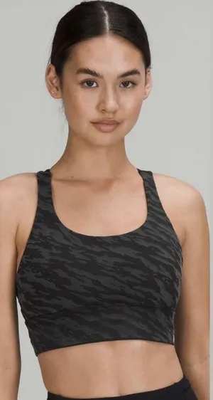 Lululemon Lunar New Year Energy Longline Sports Bra‎ Black Leopard Athletic 12 thumbnail 1