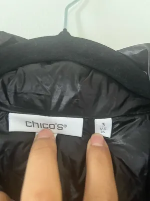 Chicos Lightweight Puffer Vest Jacket Black Quilted 16 Utility Zip Up Casual thumbnail 2