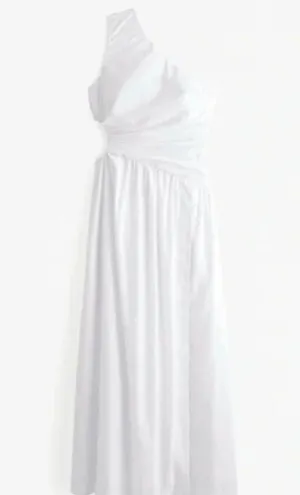 NWT Abercrombie & Fitch Fiore One Shoulder Maxi Dress Cutout High Slit M thumbnail 4