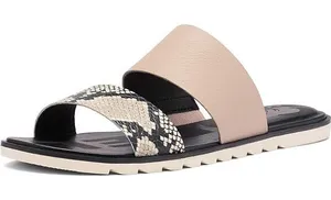Sorel Ella II Slide Sandals Mauve Vapor‎ Snake Flat Two Strap Size 9 thumbnail 1