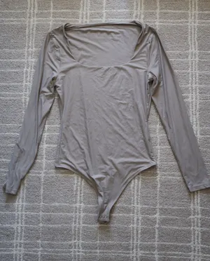 Abercrombie Soft Matte Seamless Bodysuit Long Sleeve Square Neck thumbnail 1