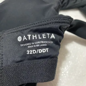 Athleta Sculpted Halter Tankini Black Bikini Tankini Top 32D/DD‎ Tall EUC thumbnail 6