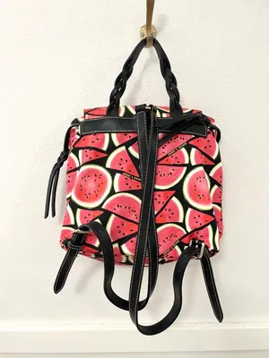Dooney & Bourke Sandia Flap Watermelon Print Backpack Fruitcore Retro Summer thumbnail 3
