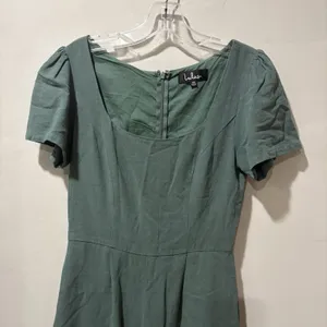 Lulus Wide Leg jumper Midi XS‎ Green Linen & Rayon Short Sleeve Fringe thumbnail 5