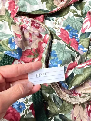 VTG Floral Canvas Tote Duffle Bag Multi Color Green Hippie Boho Bag thumbnail 8