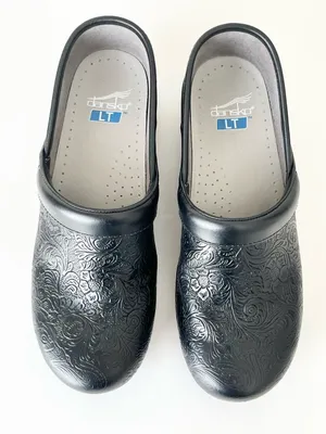 Dansko LT Professional Floral Tooled Leather clogs comfort 39 US 8.5-9 thumbnail 1