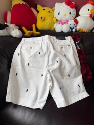 NWT Polo Ralph Lauren All Over Pony Classic Fit 9" White Blue Short SZ 33W/34W thumbnail 9