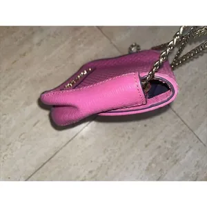 JUICY COUTURE Hot BARBIE‎ Pink Leather Crossbody Shoulder Bag Gold Chain thumbnail 5