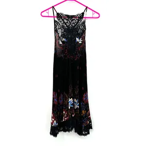 Intimately Free by Free‎ People size XS tank top with lace neck & trim black thumbnail 2